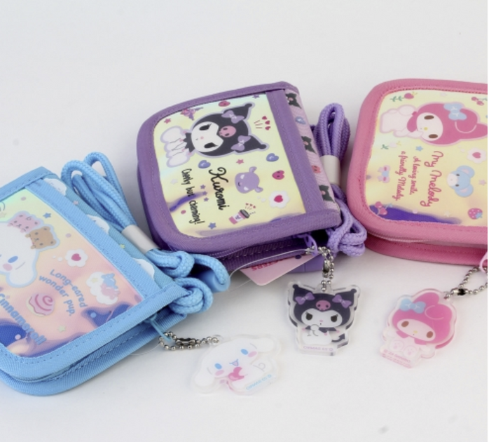 [SANRIO] CHARACTERS HOLOGRAM 2 - STAGE NECK STRAP WALLET/ OFFICIAL