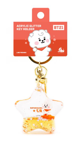 [BT21 MININI] OFFICIAL STAR Acrylic Glitter Key Holder/ SOLOMON